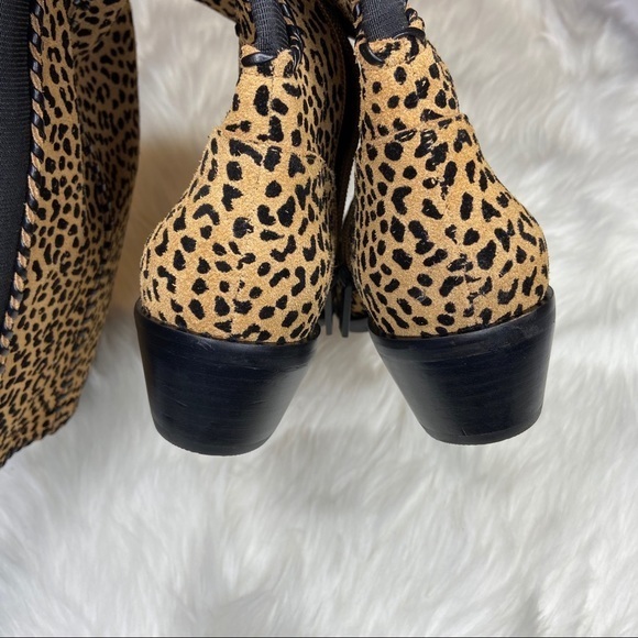 New 1 STATE Sage Leopard Print Over the Knee Boot - Picture 6 of 8